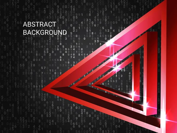 Arka planda üçgen hacmi parıltısı.