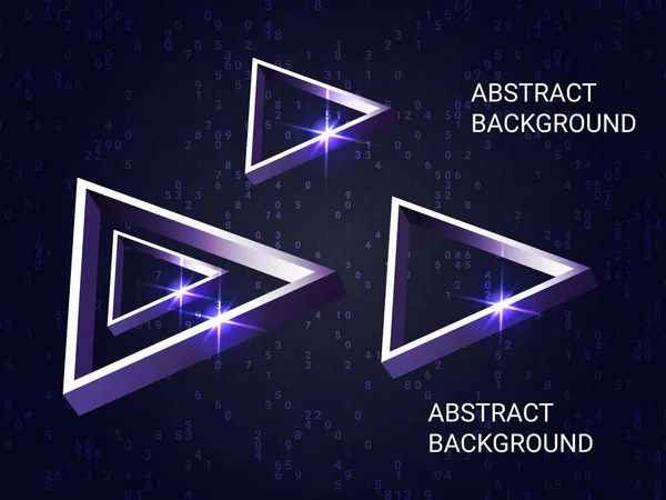 Metal üçgenler arka planda parıldıyor.