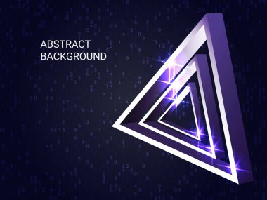 Arka planda üçgen metal parıldıyor.