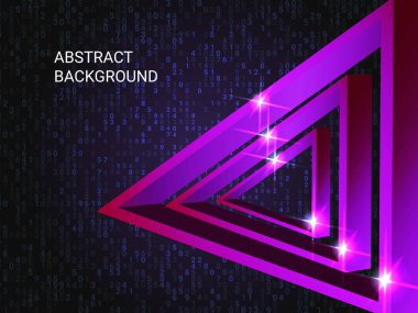 Arka planda üçgen metal parıldıyor.