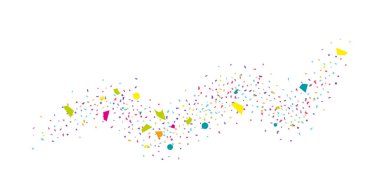 Soyut uçan konfeti.