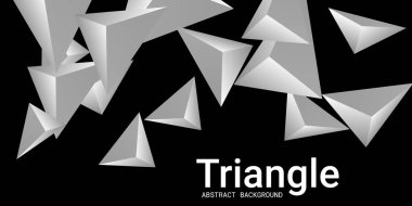 Üçgen arka plan. Üçgen piramitlerin soyut bileşimi.