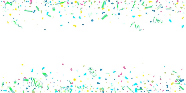 Colorful confetti on white background. — Stock Vector