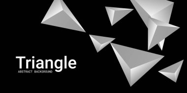 Üçgen arka plan. Üçgen piramitlerin soyut bileşimi.