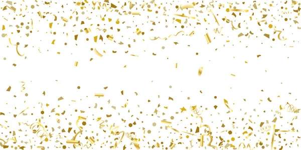 Beyaz arka planda altın parıltılı konfeti.