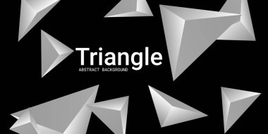 Üçgen arka plan. 3D üçgenlerin soyut bileşimi.