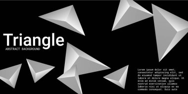 Üçgen arka plan. Üçgen piramitlerin soyut bileşimi.