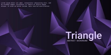 Üçgen arka plan. Üçgen kristallerin soyut bileşimi.