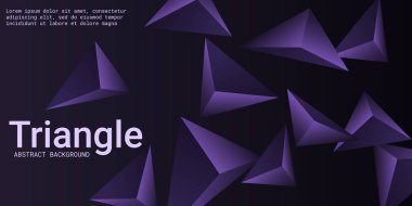 Üçgen arka plan. 3D üçgenlerin soyut bileşimi.