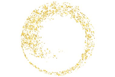 Altın parıltılı konfeti