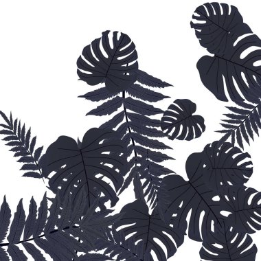  Vektör tropikal desen