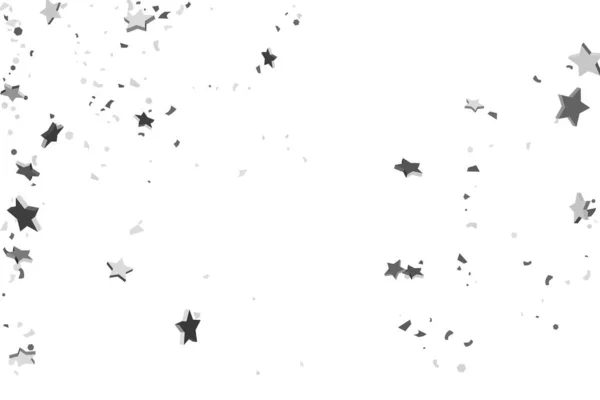 Ezüst csillagkonfetti — Stock Vector