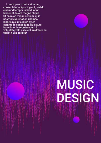 Flyer sonore pour créer une couverture abstraite tendance. — Image vectorielle