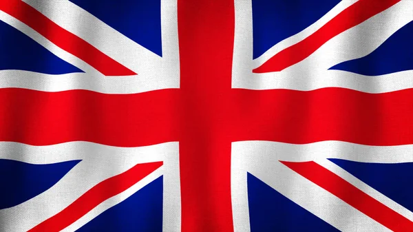 Spojené Království Velké Británie Vlajka Union Jack Vlála Větru Detailní — Stock fotografie