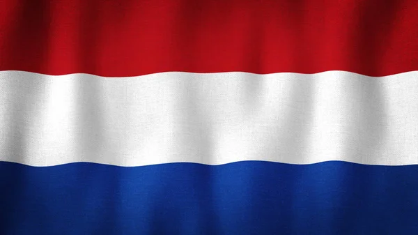 Bandera Abisal Ondeando Viento Cierre Una Bandera Holandesa Realista Con —  Fotos de Stock