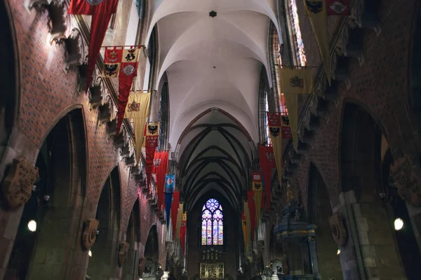 St John Baptist Katedrali Katolik Katedrali Wroclaw Tumsky Adası üzerinde vitray pencere