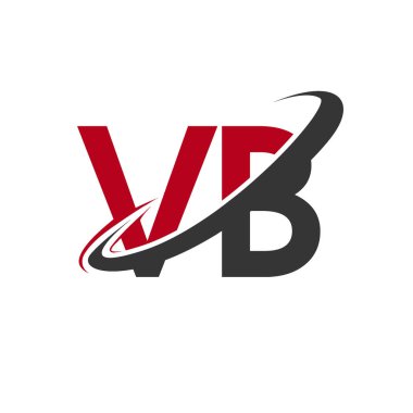 Kırmızı ve siyah harfler vb vektör çizim