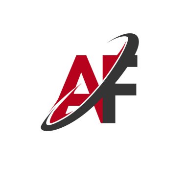 AF harfler ilk logo kimlik illüstrasyon