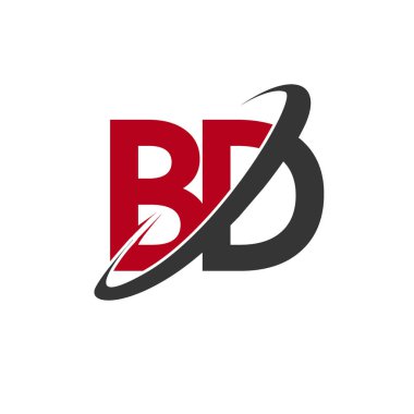 BD harfler ilk logo kimlik illüstrasyon