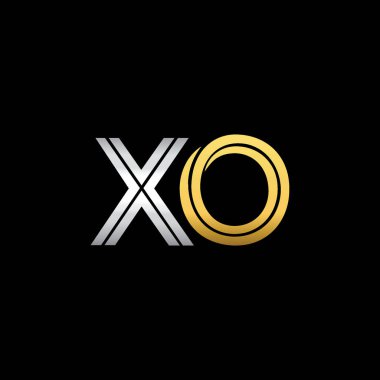 XO harfler ilk logo kimlik illüstrasyon