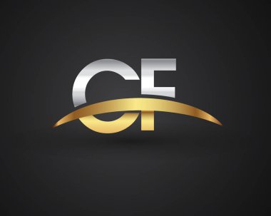CF harfleri ilk logo kimlik illüstrasyon