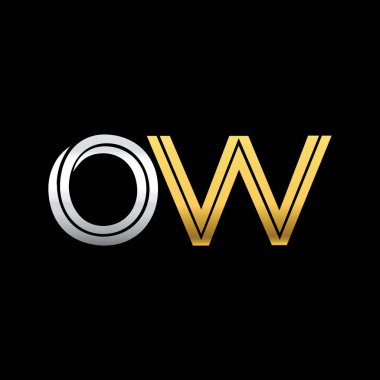 Gümüş ve altın harfler illüstrasyon vektör ow