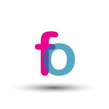 renkli vektör logo ile fo mektuplar