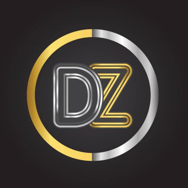 vektör çizim altın harf dz