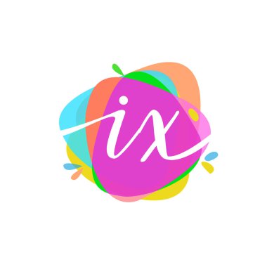 renkli vektör logo harfleri IX ile