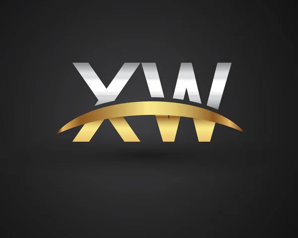 xw letters initial logo identity illustration