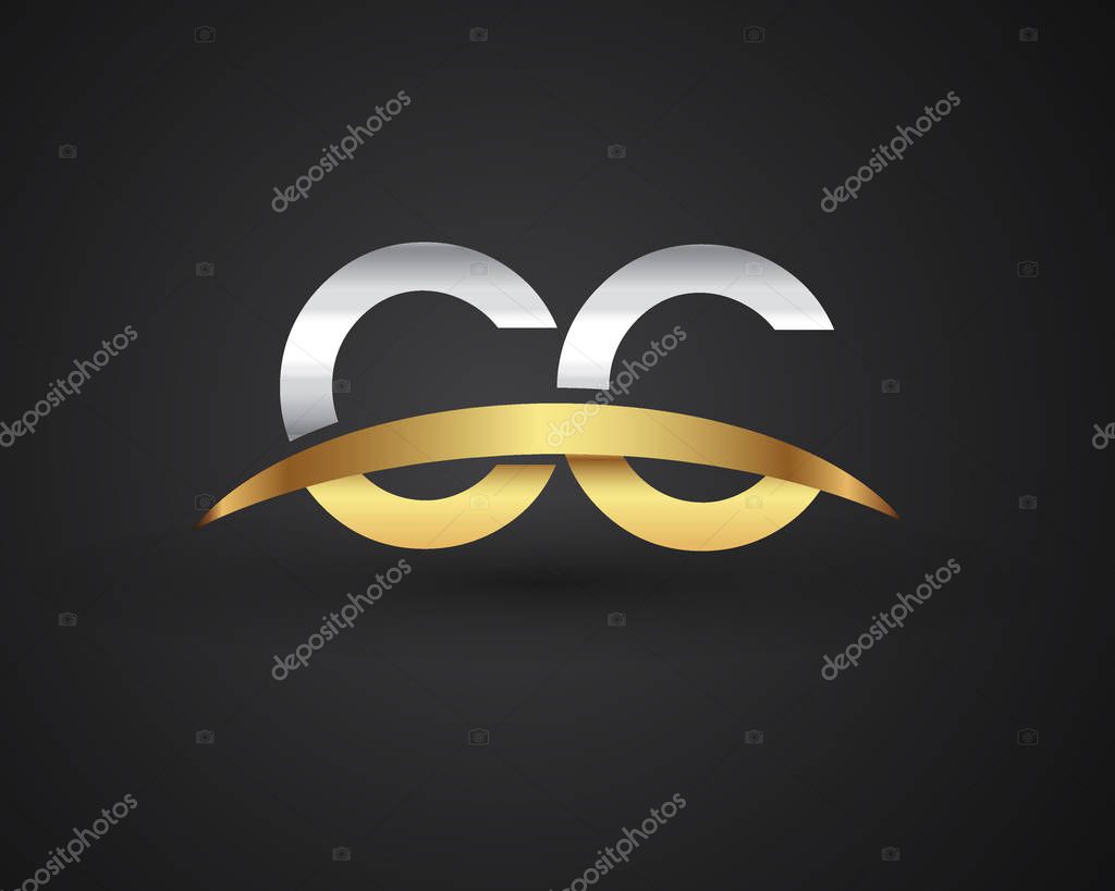 Cc  letters initial logo identity illustration