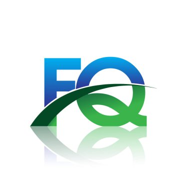 mavi ve yeşil harfler fq vektör çizim