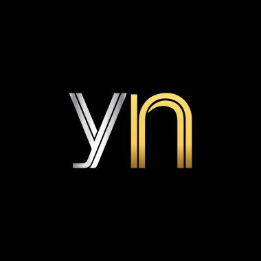 Yn harfler ilk logo kimlik illüstrasyon