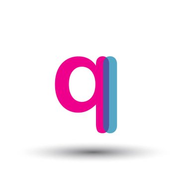 renkli vektör logo harfleri ql ile