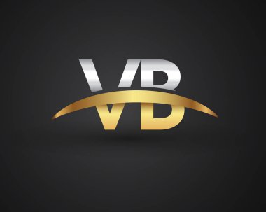 vb harfler ilk logo kimlik illüstrasyon