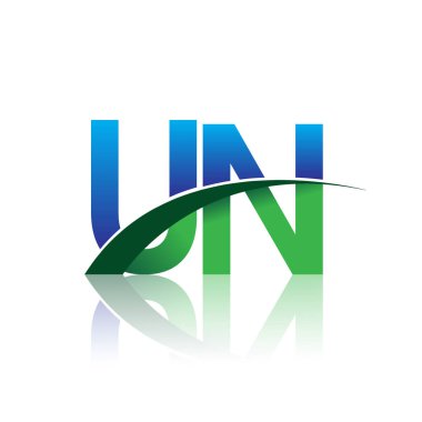 BM mavi ve yeşil vektör çizim harfleri