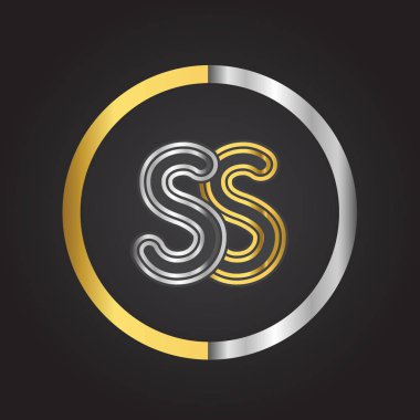 Altın harfler ss vektör çizim