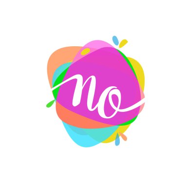 Renkli vektör logo ile Hayır harfler