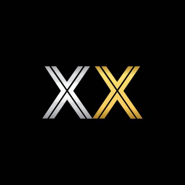 xx harfler ilk logo kimlik illüstrasyon