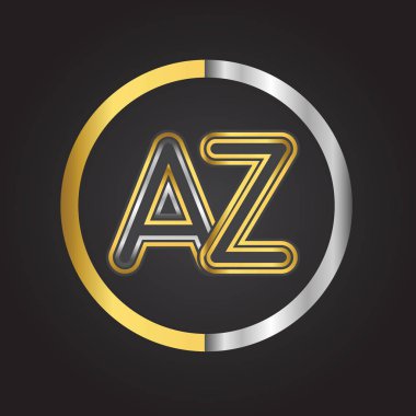 Az harf ilk logo kimlik illüstrasyon