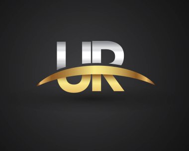 Senin mektup ilk logo kimlik illüstrasyon