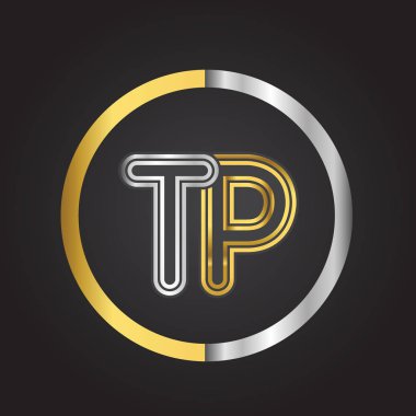 Altın harfler tp vektör çizim