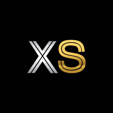 XS harfler ilk logo kimlik illüstrasyon