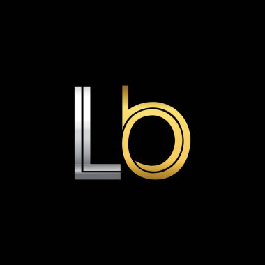 lb mektup ilk logo kimlik illüstrasyon