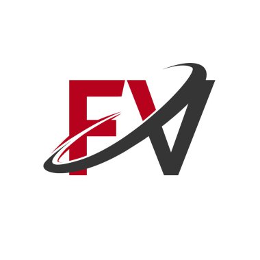 FV harfleri ilk logo kimlik illüstrasyon