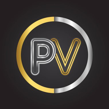 pv vektör çizim altın harfler