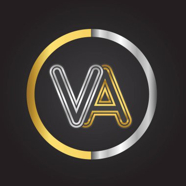 Gümüş altın ile vektör çizim va mektuplar