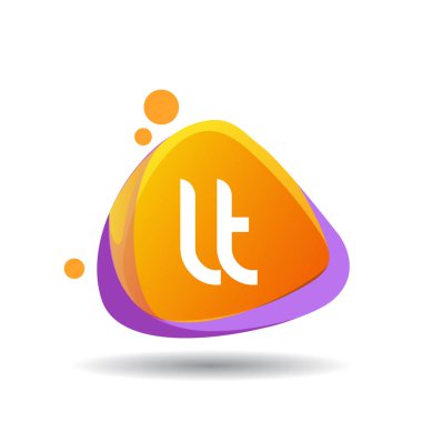 renkli vektör logo harfleri lt ile