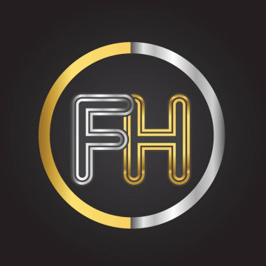 Altın harfler fh vektör çizim