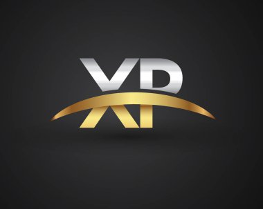 XP harfler ilk logo kimlik illüstrasyon